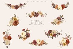 Autumn Garden, Watercolor Fall Flower Clipart Collection Product Image 5