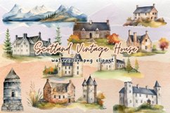 Scotland Inspired Watercolor Clipart Png Product Image 1