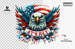 watercolor 4th july Patriotic clipart