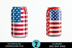 Watercolor 4th of July Graphics Clipart Product Image 1