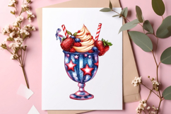 Watercolor 4th Of July Cocktail Clipart Product Image 2