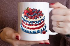 Watercolor 4th Of July Cupcakes Clipart Bundle Product Image 7