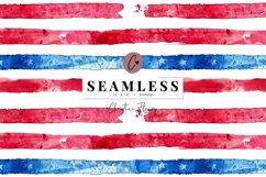 Seamless Watercolor 4th Of July Stripe Pattern Product Image 1