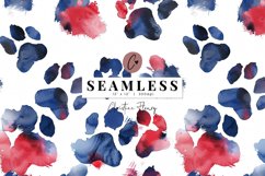 Seamless Watercolor 4th Of July Paw Prints Pattern Product Image 1