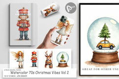 70s Christmas Digital Paper Product Image 1