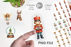 70s Christmas Sticker Product Image 1