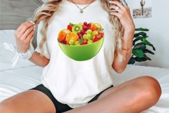 A green bowl of fruit with strawberries Clipart Bundle Product Image 3