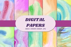Watercolor Abstract 28 Digital Paper Background Product Image 1