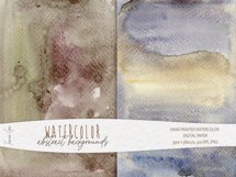 Abstract watercolor backgrounds - digital paper - 7 JPEG Product Image 6