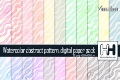 Watercolor diagonal striped pattern, digital paper pack Product Image 1