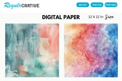 Watercolor Abstract Digital Paper, Abstract Background Product Image 1