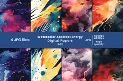 watercolor digital papers, abstract digital papers, abstract patterns, colorful, tumbler wraps, set,