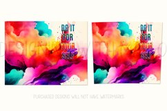Do It For Yourself, Watercolor Abstract Tumbler Sublimation Product Image 2