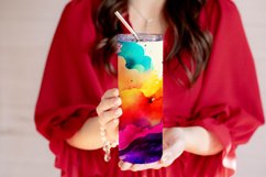 Do It For Yourself, Watercolor Abstract Tumbler Sublimation Product Image 3