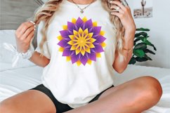 Watercolor Abstract Flower Purple and Yellow Clipart Bundle Product Image 3