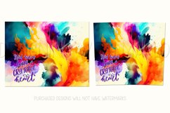 Start Today with a Grateful Heart, Colorful Watercolor Wrap Product Image 2