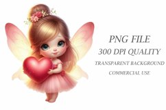 Watercolor Adorable Fairy Girls Clipart Product Image 3