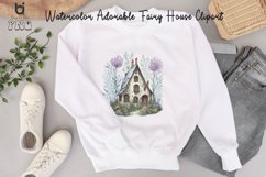 Watercolor Adorable Fairy House Clipart, Mug Sublimation PNG Product Image 11