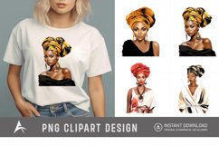 Watercolor African Fashion Girls Clipart Product Image 1