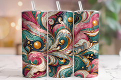Alcohol Ink Tumbler Wrap, Marble Tumbler, Colorful Tumbler Product Image 1
