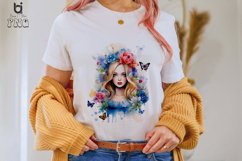 Watercolor Alice in Wonderland Sublimation Clipart Product Image 2