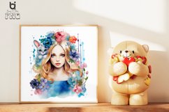 Watercolor Alice in Wonderland Sublimation Clipart Product Image 7