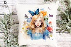 Watercolor Alice in Wonderland Sublimation Clipart Product Image 8