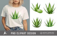 Watercolor Aloe Vera Sublimation Clipart Product Image 1