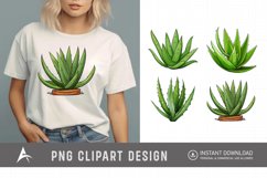 Watercolor Aloe Vera Sublimation Clipart Product Image 1