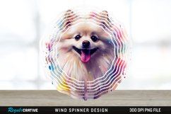 Watercolor American Eskimo Dog Wind Spinner Sublimation PNG Product Image 1