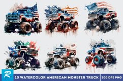 Monster Truck,Monster Truck Clipart,Monster Truck Png,Monster Truck Print On Demand,Print On Demand,4th Of July,Fourth Of July,Independence Day,Patriotic, 4th Of July Clipart,Monster Truck Watercolor,Us Monster Truck,Monster Truck Design, Monster Truck Ve