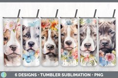 Bundle of six Wild Flowers American Staffordshire Tumbler designs.