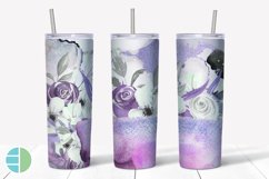 Skinny Tumbler Sublimation Designs - Watercolor Flowers Product Image 1
