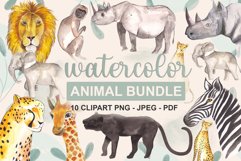 Watercolor Animal Bundle - Watercolor Clipart Product Image 1