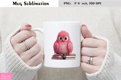 Watercolor Owl Mug Sublimation|Cartoon Design Product Image 1