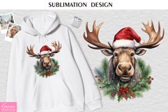 Christmas Moose Head|Glowing Garland| Animal Sublimation Product Image 1