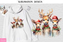 Christmas Reindeer Family|T Shirt Sublimation Product Image 1