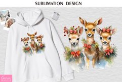 Christmas Reindeer Family|T Shirt Sublimation Product Image 1