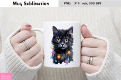 Watercolor Christmas Mug Sublimation|Cartoon Animal Design Product Image 1