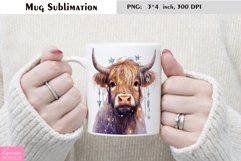 Watercolor Christmas Mug Sublimation|Cartoon Animal Design Product Image 1
