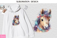 Watercolor Glowing Baby Horse| Watercolor Sublimation Design Product Image 1
