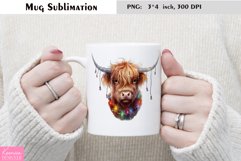 Watercolor Christmas Mug Sublimation|Cartoon Animal Design Product Image 1