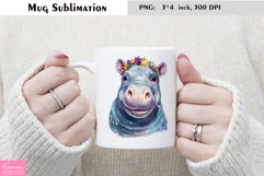 Watercolor Christmas Mug Sublimation|Cartoon Animal Design Product Image 1