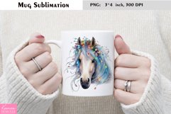 Watercolor Christmas Mug Sublimation|Cartoon Animal Design Product Image 1