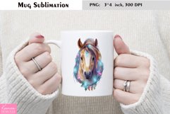 Watercolor Christmas Mug Sublimation|Cartoon Animal Design Product Image 1