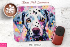 Watercolor Dalmatian Head |Mouse Pad Sublimation Product Image 1