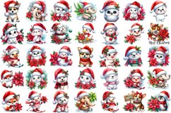 Merry christmas Sublimation - animal clipart bundle Product Image 4