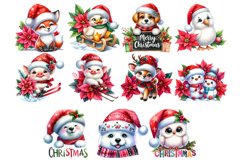 Merry christmas Sublimation - animal clipart bundle Product Image 5