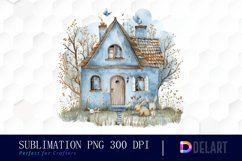 Animals House Sublimation PNG Clipart Product Image 1