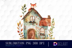 Animal House Watercolor Clipart Product Image 1
